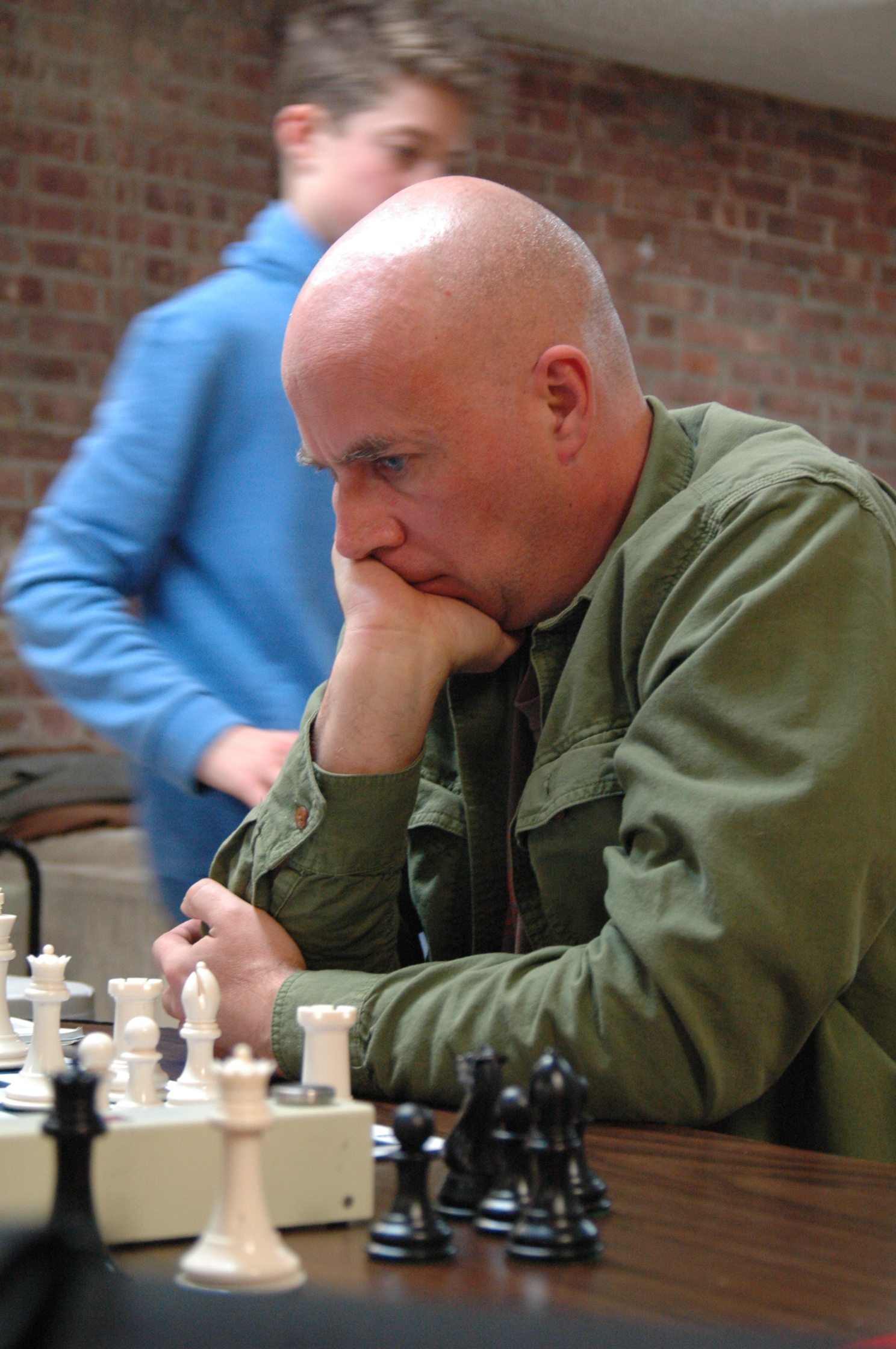 Chess club members during a meeting