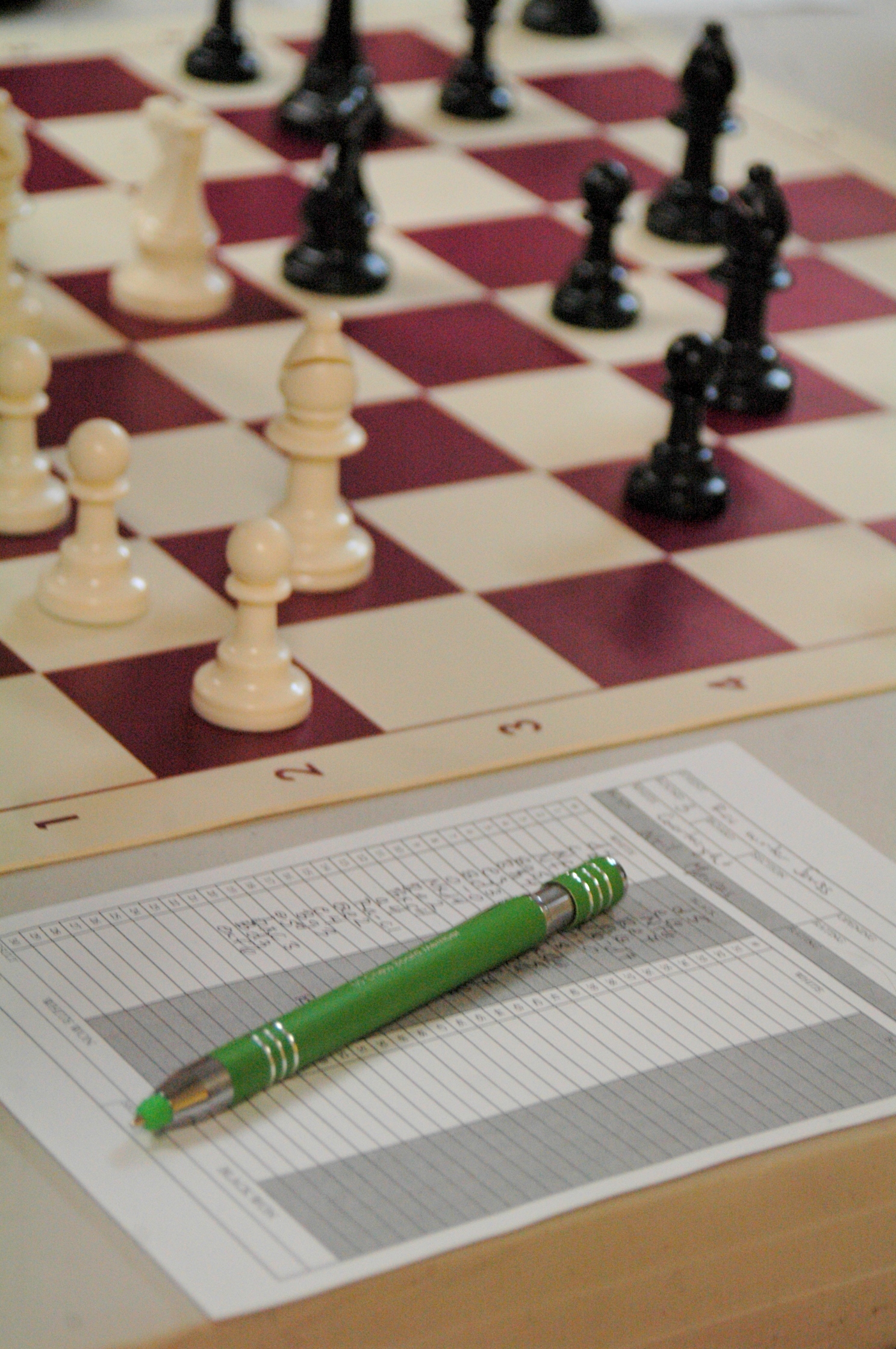 Chess tournament action
