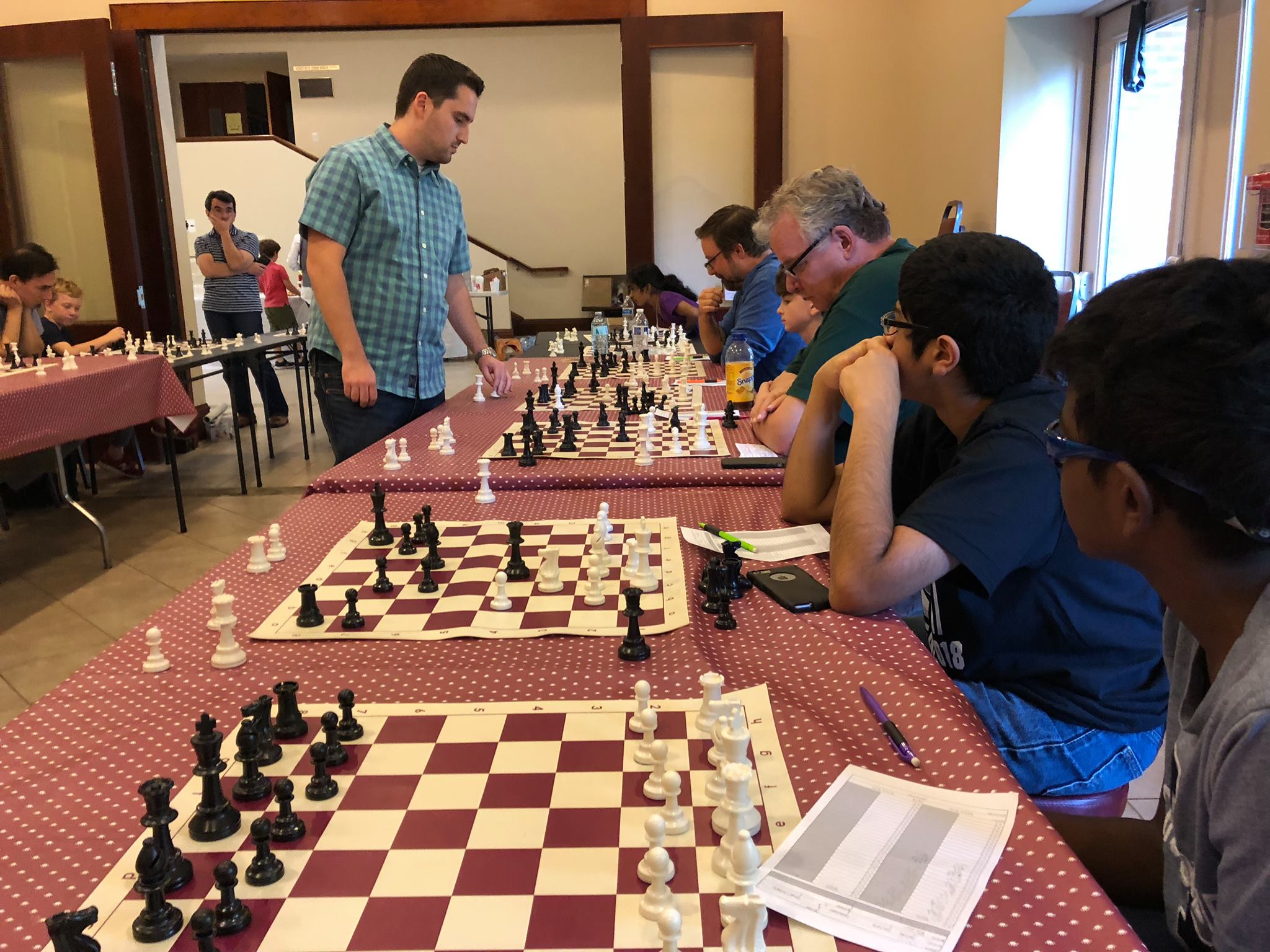 Simultaneous chess exhibition